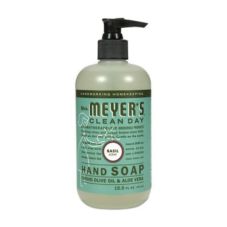 Sc Johnson Mrs.Meyers, CLEAN DAY LIQUID HAND SOAP, BASIL, 12.5 OZ 651344EA
